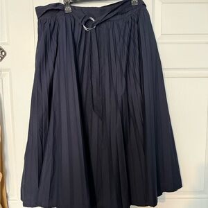 Elegant Navy Blue Pleated Skirt